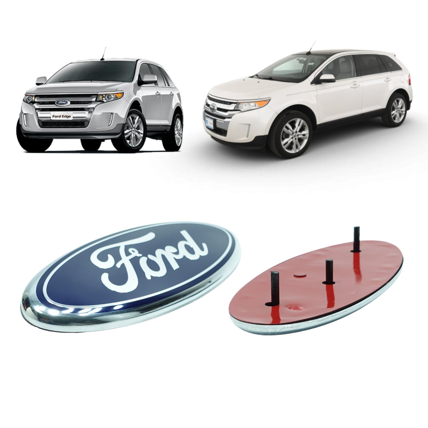 Emblema Dianteiro Ford Edge Grade Frontal Relevo 2008 A 2014